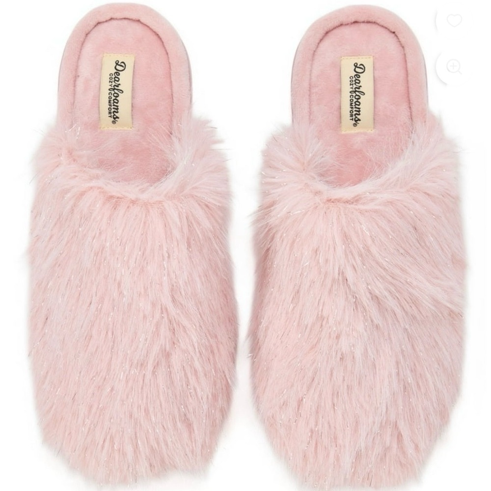 BRAND NEW Dearfoams Cozy Comfort Women's Sparkle Pile Slippers Size 7/8